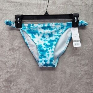 Sundazed Bikini Bottom Womens Size M Blue‎ Tie Dye Lizzie Swimsuit Shirred Strap